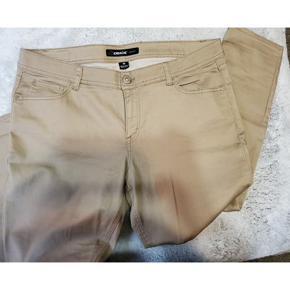 Jordache size 18 skinny tan khaki pants 40" waist - Picture 3 of 5